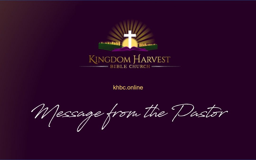 Message from the Pastor. RE: COVID-19